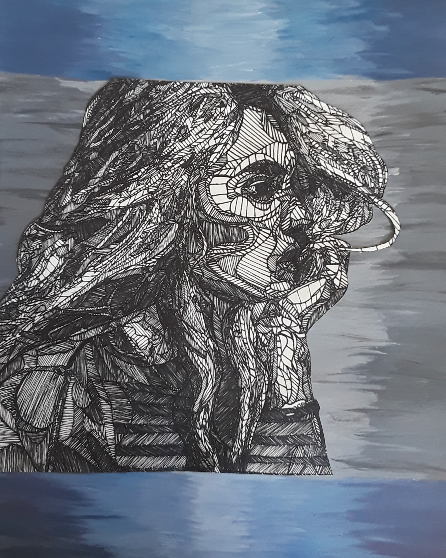 Stained-glass self portrait